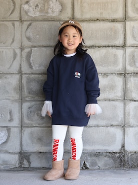 「アイテム（タイツ/ストッキング）」を使った、yuto@airiさん（キッズ・110cm）の冬コーディネート