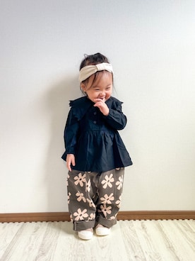 「aimoha（アイモハ）のアイテム」を使った、yuto@airiさん（キッズ・80cm）の秋コーディネート