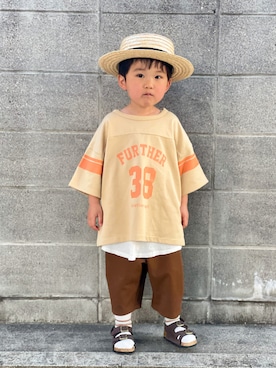 「ごきげんウィーク」｜「アイテム（レッグウェア）」を使った、yuto@airiさん（キッズ・100cm）の春コーディネート