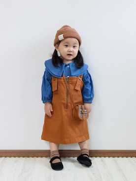 「MAKE YOUR DAY（メイクユアデイ）のアイテム（トップス）」を使った、yuto@airiさん（キッズ・80cm）の秋コーディネート