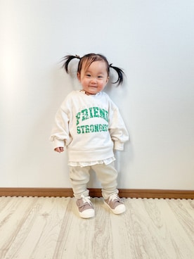 「BIG FIELD（ビッグフィールド）のアイテム」を使った、yuto@airiさん（キッズ・100cm）の冬コーディネート