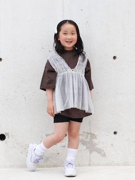 「CIAOPANIC TYPY（チャオパニックティピー）のアイテム（ワンピース/ドレス）」を使った、yuto@airiさん（キッズ・110cm）の春コーディネート