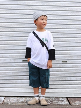 「アイテム（シューズ）」を使った、yuto@airiさん（キッズ・120cm）の夏コーディネート