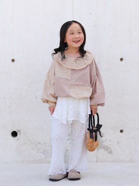 「CIAOPANIC TYPY（チャオパニックティピー）のアイテム（トップス）」を使った、yuto@airiさん（キッズ・110cm）の春コーディネート