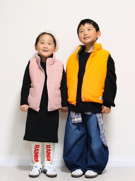 「アイテム（シャツ/ブラウス）」を使った、yuto@airiさん（キッズ・110cm）の秋コーディネート