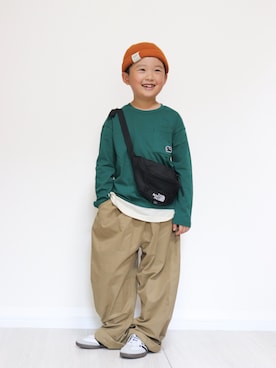 「アイテム（スニーカー）」を使った、yuto@airiさん（キッズ・110cm）の秋コーディネート