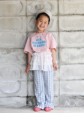 「アイテム（パンツ）」を使った、yuto@airiさん（キッズ・110cm）の春コーディネート