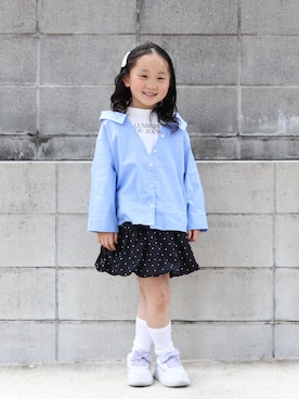 「ikka（イッカ）のアイテム（トップス）」を使った、yuto@airiさん（キッズ・110cm）の春コーディネート