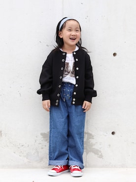 「アイテム（スニーカー）」を使った、yuto@airiさん（キッズ・110cm）の秋コーディネート