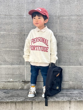 「BIG FIELD（ビッグフィールド）のアイテム」を使った、yuto@airiさん（キッズ・90cm）の秋コーディネート