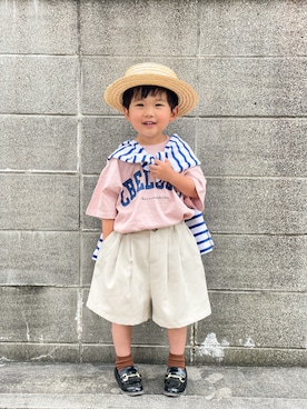 「BRANSHES（ブランシェス）のアイテム」を使った、yuto@airiさん（キッズ・100cm）の夏コーディネート
