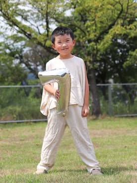 「アイテム（セットアップ）」を使った、yuto@airiさん（キッズ・120cm）の夏コーディネート