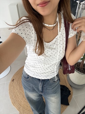 「Re:EDIT（リエディ）のアイテム（パンツ）」を使った、misaさん（レディース・159cm）の春コーディネート