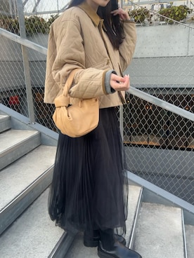 「MACPHEE（マカフィー）のアイテム（ジャケット/アウター）」を使った、__keeさん（レディース・156cm）の春コーディネート