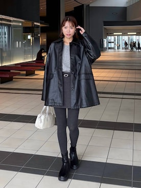 「アイテム（ステンカラーコート）」を使った、yuuさん（レディース・165cm・30代）の秋コーディネート