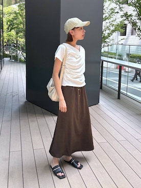 「アイテム（キャップ）」を使った、yuuさん（レディース・165cm・30代）の夏コーディネート