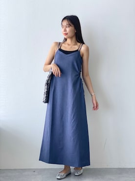 「LAKOLE（ラコレ）のアイテム（バレエシューズ）」を使った、yuuさん（レディース・165cm）の夏コーディネート
