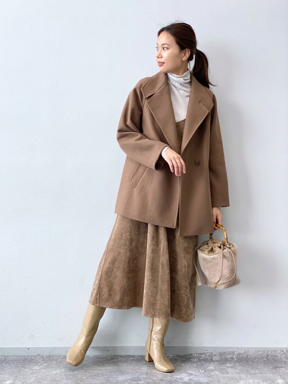 yuu(LAKOLE 本部)｜LAKOLEのピーコートを使ったコーディネート