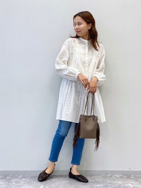 「LAKOLE（ラコレ）のアイテム（バレエシューズ）」を使った、yuuさん（レディース・165cm）の秋コーディネート