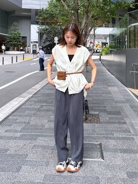 「アイテム（ニット/セーター）」を使った、yuuさん（レディース・165cm・30代）の秋コーディネート