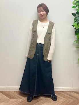 「CAMP7（キャンプセブン）のアイテム」を使った、さこちゃんさん（レディース・146cm）の秋コーディネート