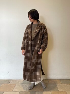 「prose verse（プロズヴェール）のアイテム（ジャケット/アウター）」を使った、minaさん（レディース・159cm）の冬コーディネート