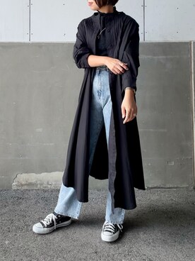 「prose verse（プロズヴェール）のアイテム（シャツワンピース）」を使った、minaさん（レディース・159cm）の秋コーディネート