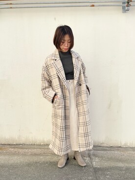 「prose verse（プロズヴェール）のアイテム（ジャケット/アウター）」を使った、minaさん（レディース・159cm）の冬コーディネート