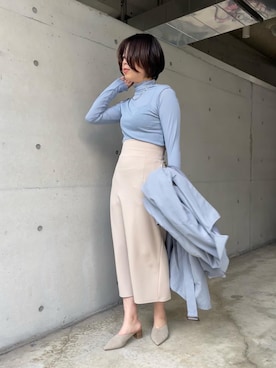 「prose verse（プロズヴェール）のアイテム（トレンチコート）」を使った、minaさん（レディース・159cm）の冬コーディネート