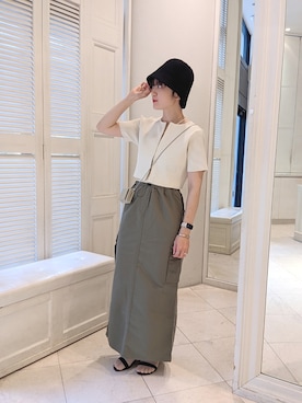 「earthy（アーシー）のアイテム」を使った、Natsuki_tanakaさん（レディース・162cm）の春コーディネート