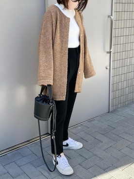 「コーディガン」｜ikmさん（レディース・158cm）の冬コーディネート