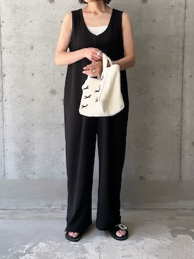 「coca（coca）（コカ）のアイテム（サロペット/オーバーオール）」を使った、ikmさん（レディース・158cm）の夏コーディネート