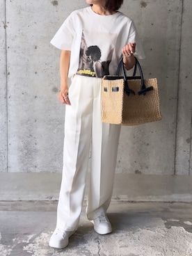 「サテンパンツ」｜ikmさん（レディース・158cm）の夏コーディネート