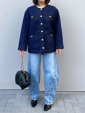 「crie conforto（クリーコンフォルト）のアイテム（ジャケット/アウター）」を使った、ikmさん（レディース・158cm）の冬コーディネート