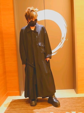 「Yohji Yamamoto POUR HOMME（ヨウジヤマモトプールオム）のアイテム（その他アウター）」を使った、小麦さん（レディース・153cm）の夏コーディネート