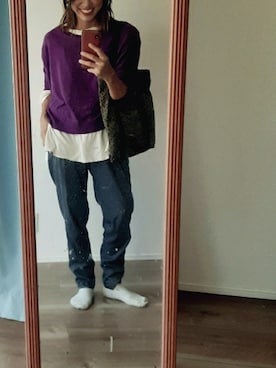 「LUCA（ルカ）のアイテム」を使った、かんた&よっぴさん（レディース・158cm）の秋コーディネート