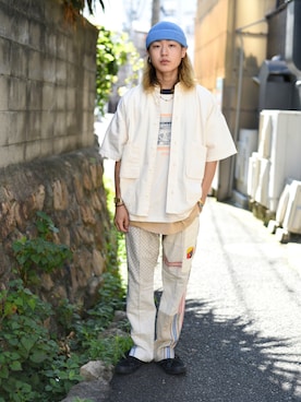 「masterkey（マスターキー）のアイテム（シャツ/ブラウス）」を使った、417さん（メンズ・168cm）の夏コーディネート