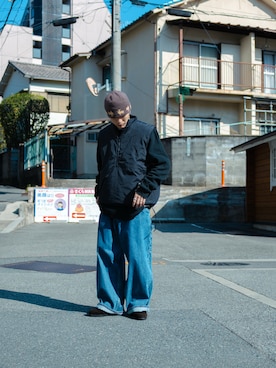 「アイテム（ダウンベスト）」を使った、417さん（メンズ・168cm）の秋コーディネート