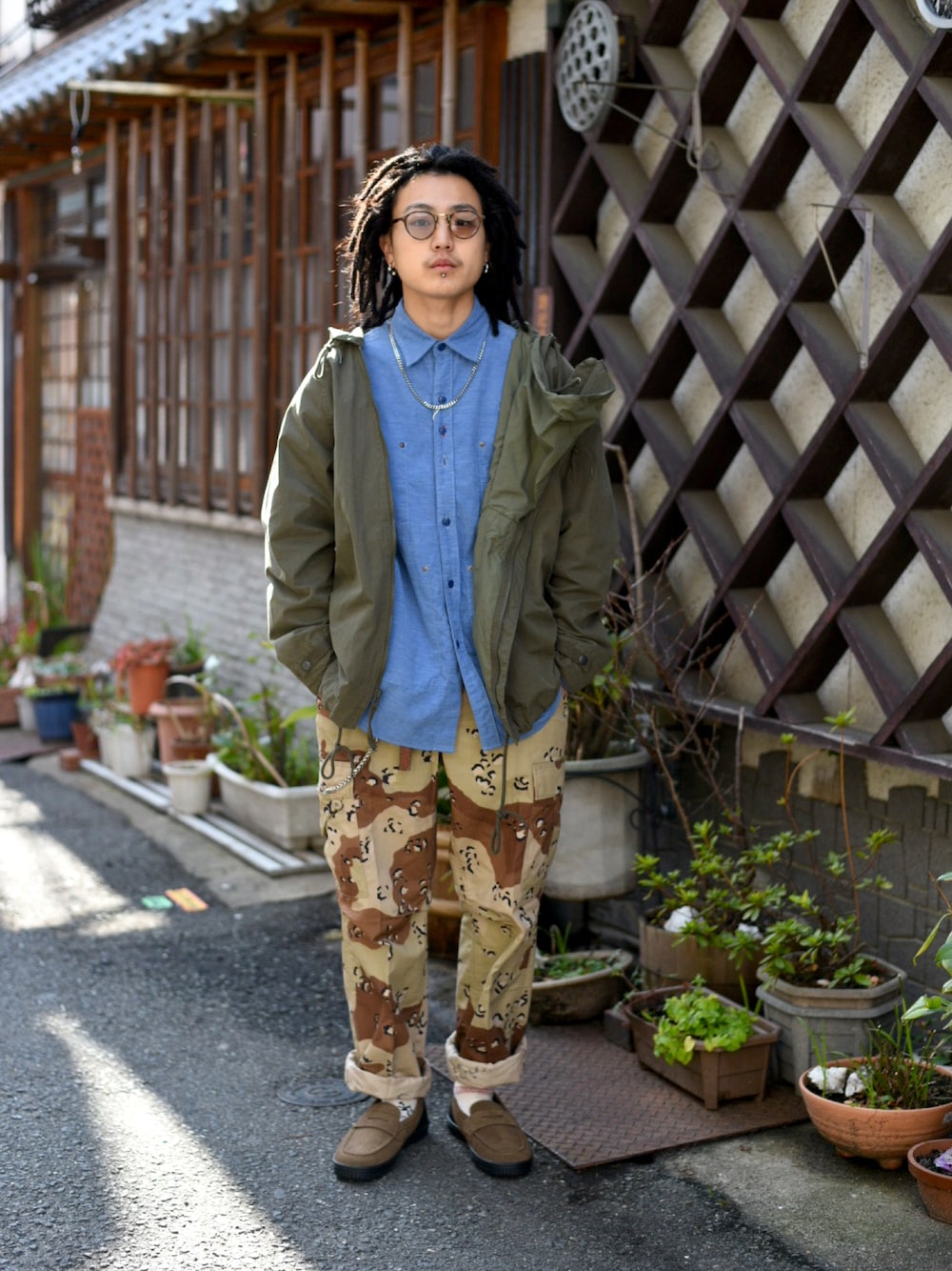 ヴィンテージ古着】ミリタリー BDU チョコチップカモ カーゴ