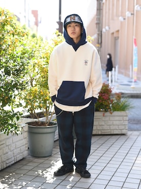 「BIG MIKE（ビッグマイク）のアイテム」を使った、417さん（メンズ・168cm）の冬コーディネート