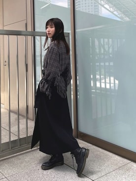 「秋冬」｜「アイテム（トレンチコート）」を使った、MURUAさん（レディース・160cm）の秋コーディネート