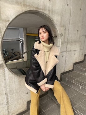 「ウールパンツ」｜MURUAさん（レディース・160cm）の秋コーディネート