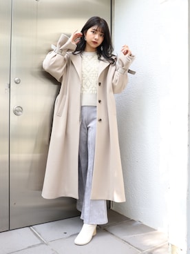 「MURUA（ムルーア）のアイテム（その他パンツ）」を使った、MURUAさん（レディース・160cm）の冬コーディネート