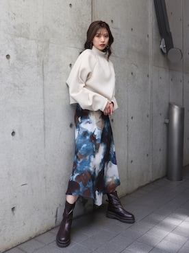 「MURUA（ムルーア）のアイテム（スカート）」を使った、MURUAさん（レディース・160cm）の夏コーディネート