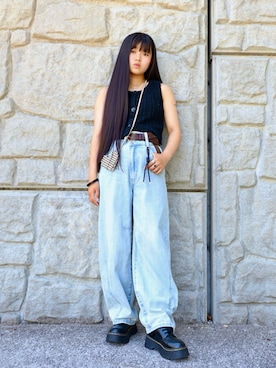 「アイテム（チャーム）」を使った、花音さん（キッズ・149cm）の夏コーディネート