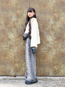 「アイテム（パンツ）」を使った、花音さん（キッズ・149cm）の秋コーディネート