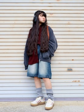 「アイテム（ソックス/靴下）」を使った、花音さん（キッズ・149cm）の秋コーディネート