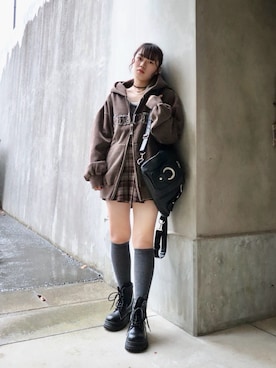 「Ada.（エイダ）のアイテム」を使った、花音さん（キッズ・152cm）の秋コーディネート