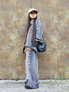 「アイテム（帽子）」を使った、花音さん（キッズ・149cm）の秋コーディネート