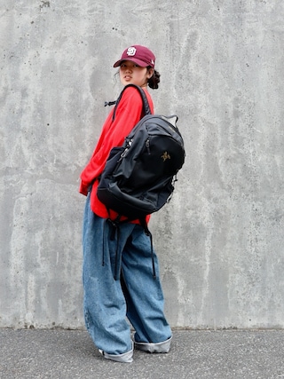 「LOWRYS FARM（ローリーズファーム）の９ＦＯＲＴＹ／２６ＮＥ 614434（キャップ）」を使った、花音さん（キッズ・150cm）の春コーディネート